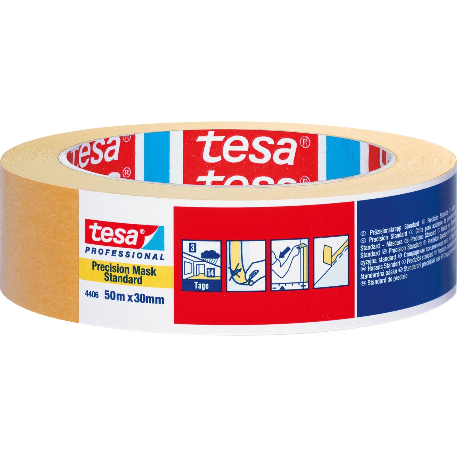 Tesa maskirni trak standard, 25m x 30mm, za notranje prostore