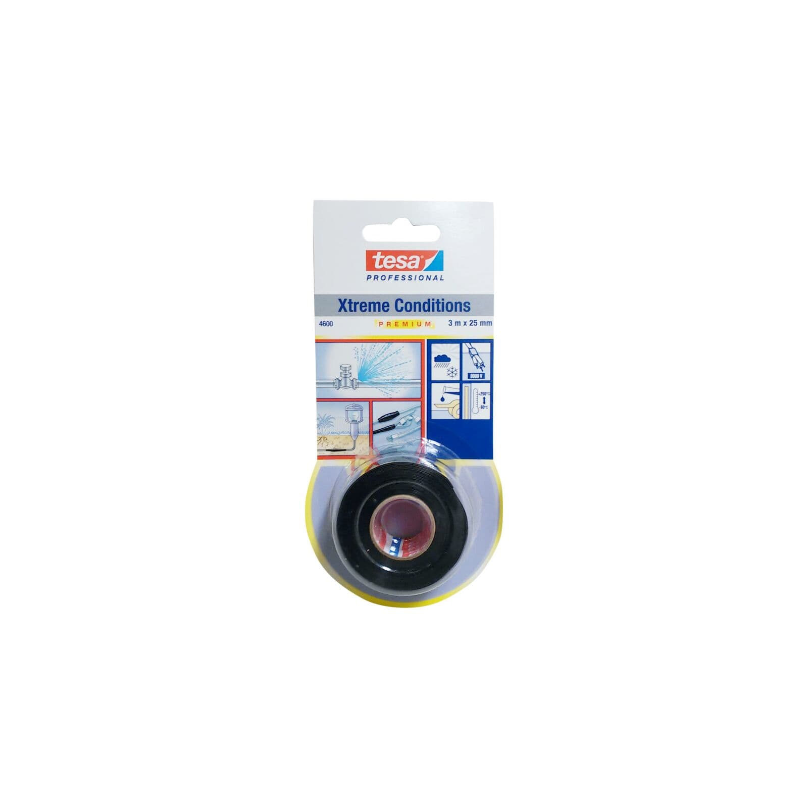 Tesa Xtreme Connect samovulkanizirni trak, 3m x 25mm, črn