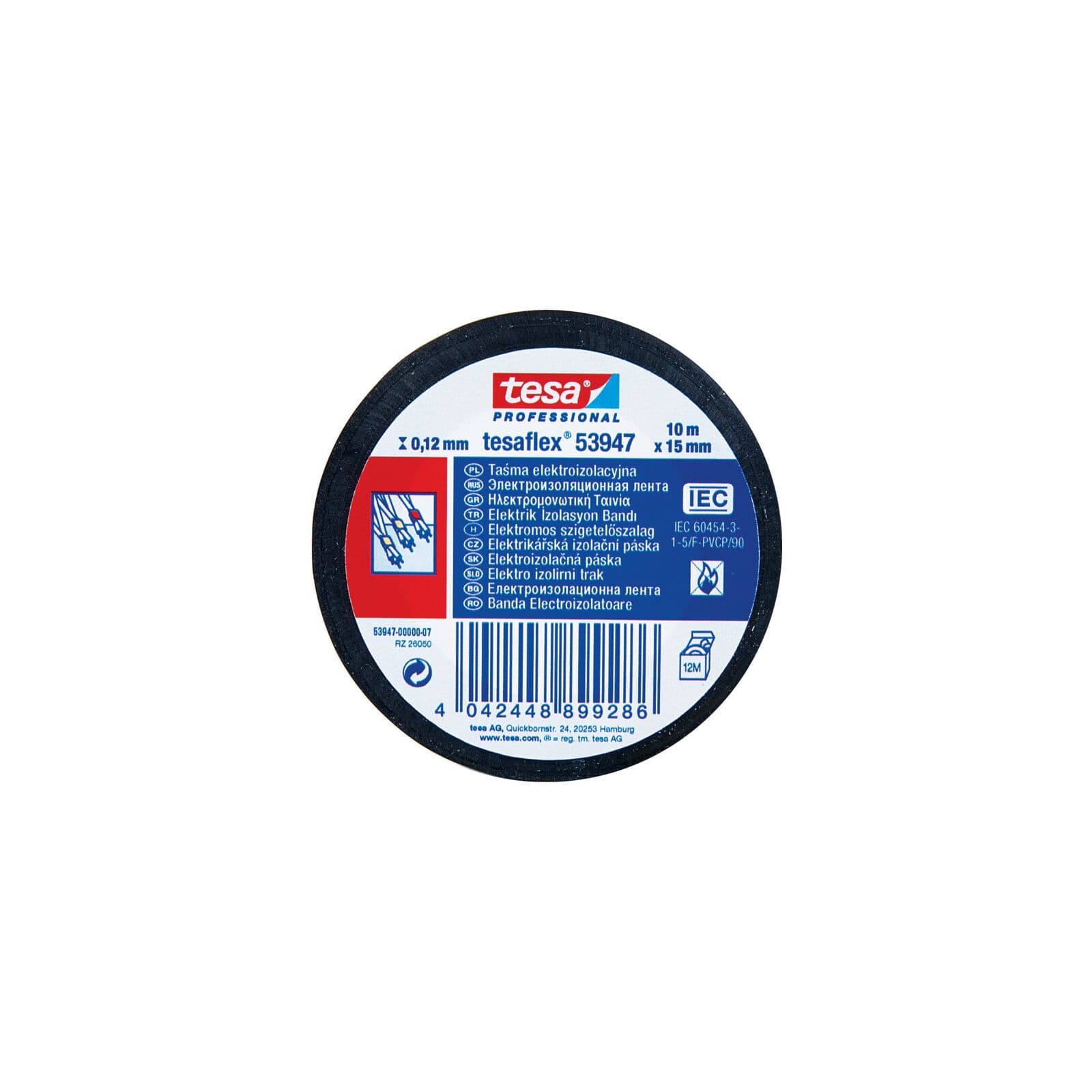 Tesa elektroizolacijski PVC trak, 10 m x 15 mm