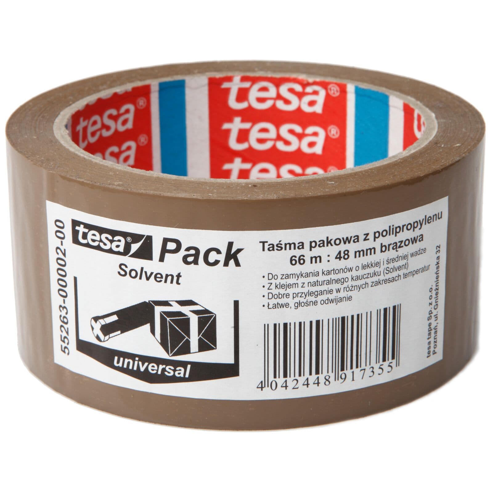 Tesa rjavi solvent trak za pakiranje, 66 m x 48 mm