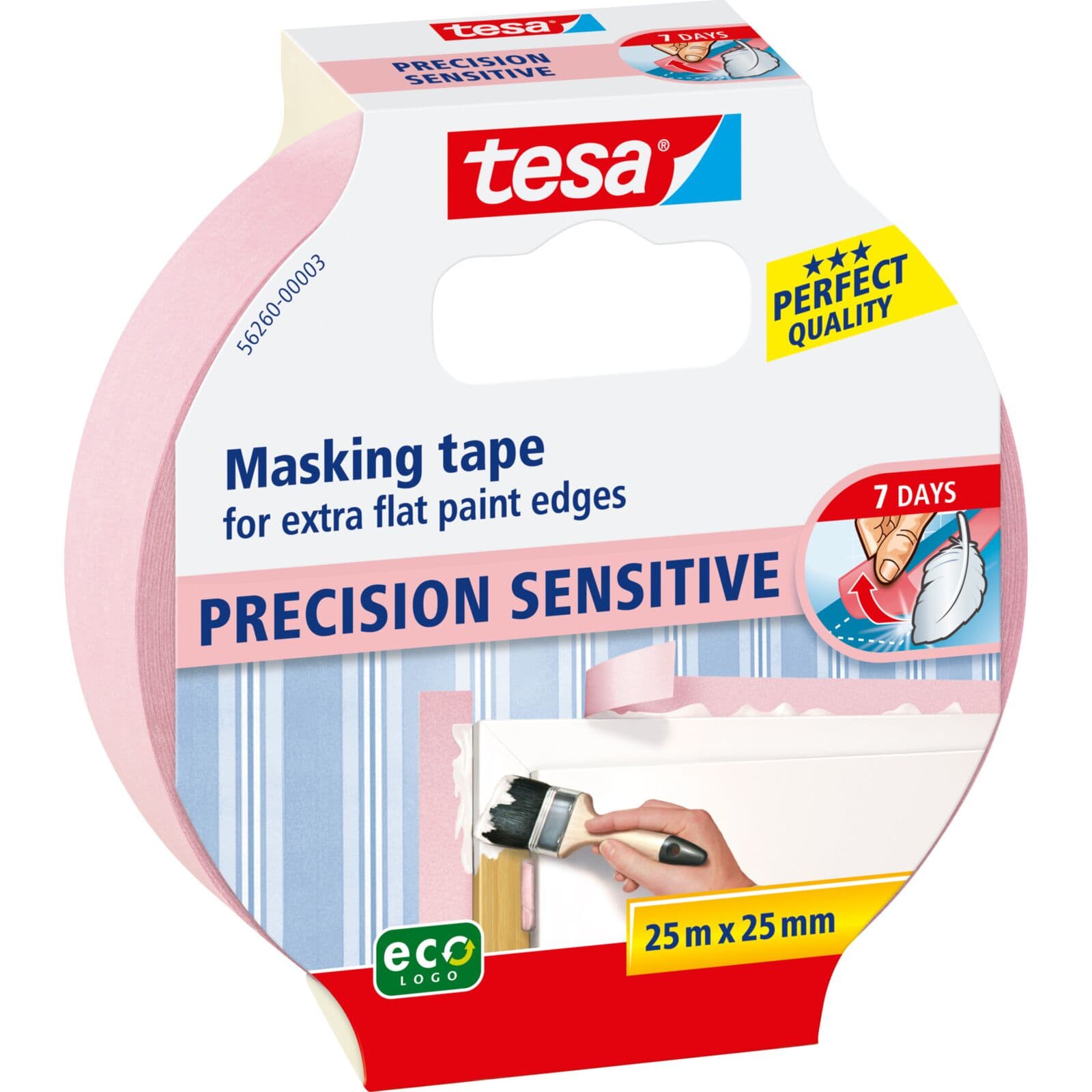 Tesa precizna slikopleskarska maskirna traka, 7 dni, 25m x 25mm