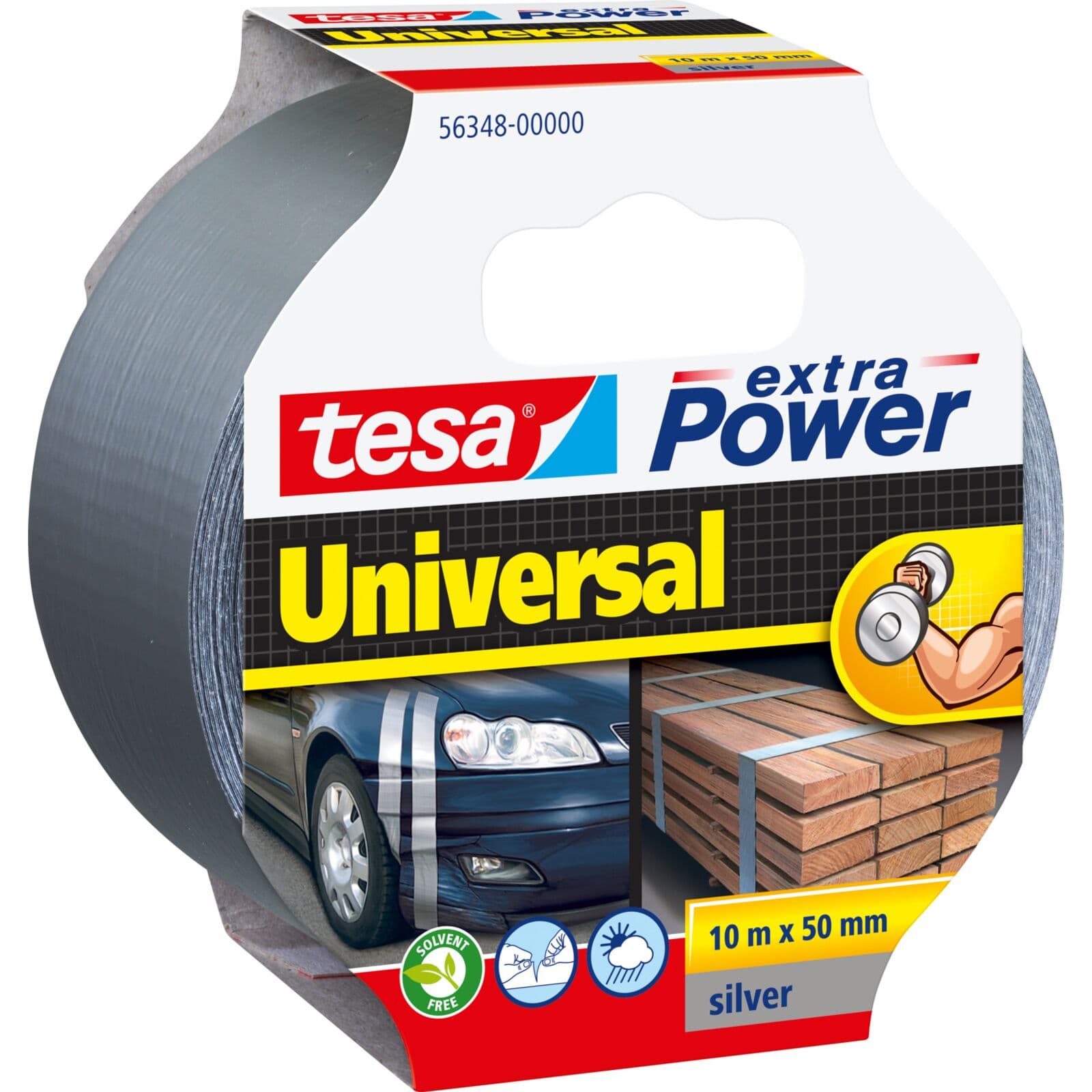 Tesa Extrapower popravljalni trak, 10m:50mm, srebrna