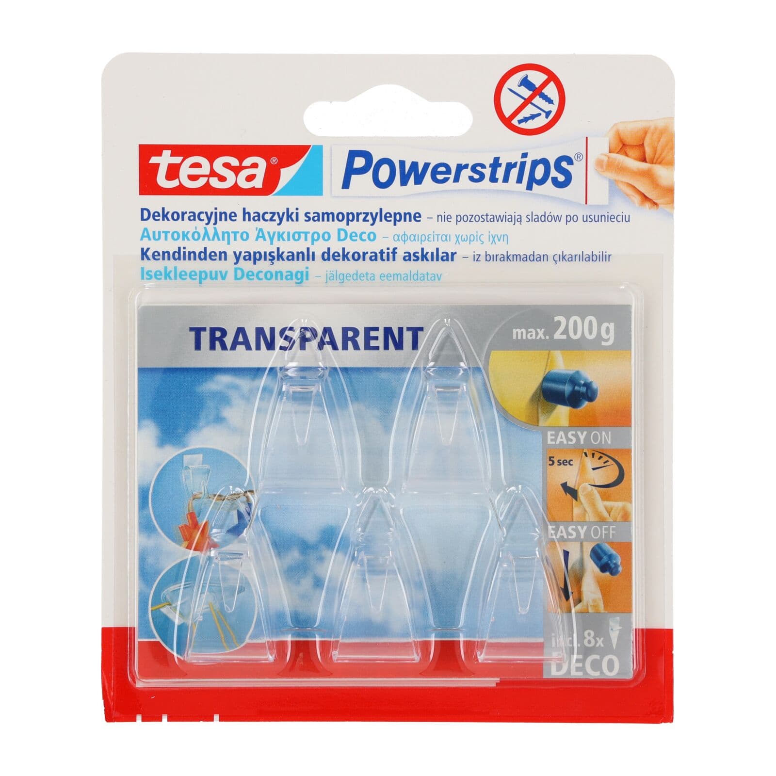 Tesa Powerstrips Deco kljukice, 5 kos., prozore