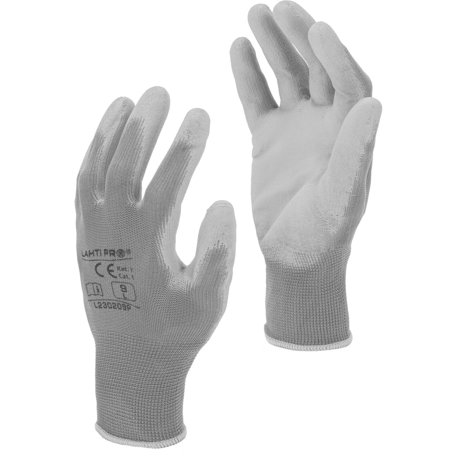 Delovne rokavice Lahti Pro L230209P, sive, velikost 9, 1 par