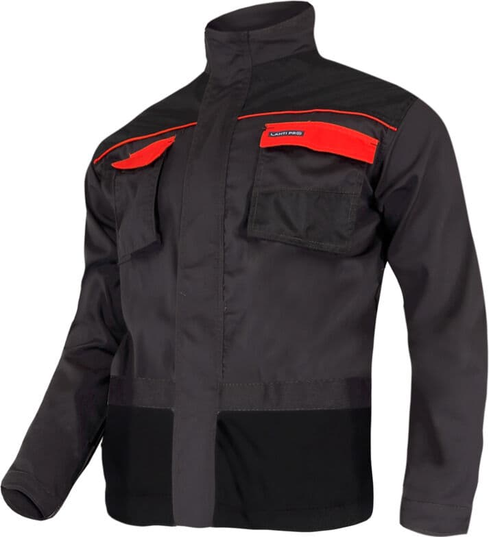 Lahti Pro delovna bluza, grafitno-oranžna, 190g/m2, 3XL (60)