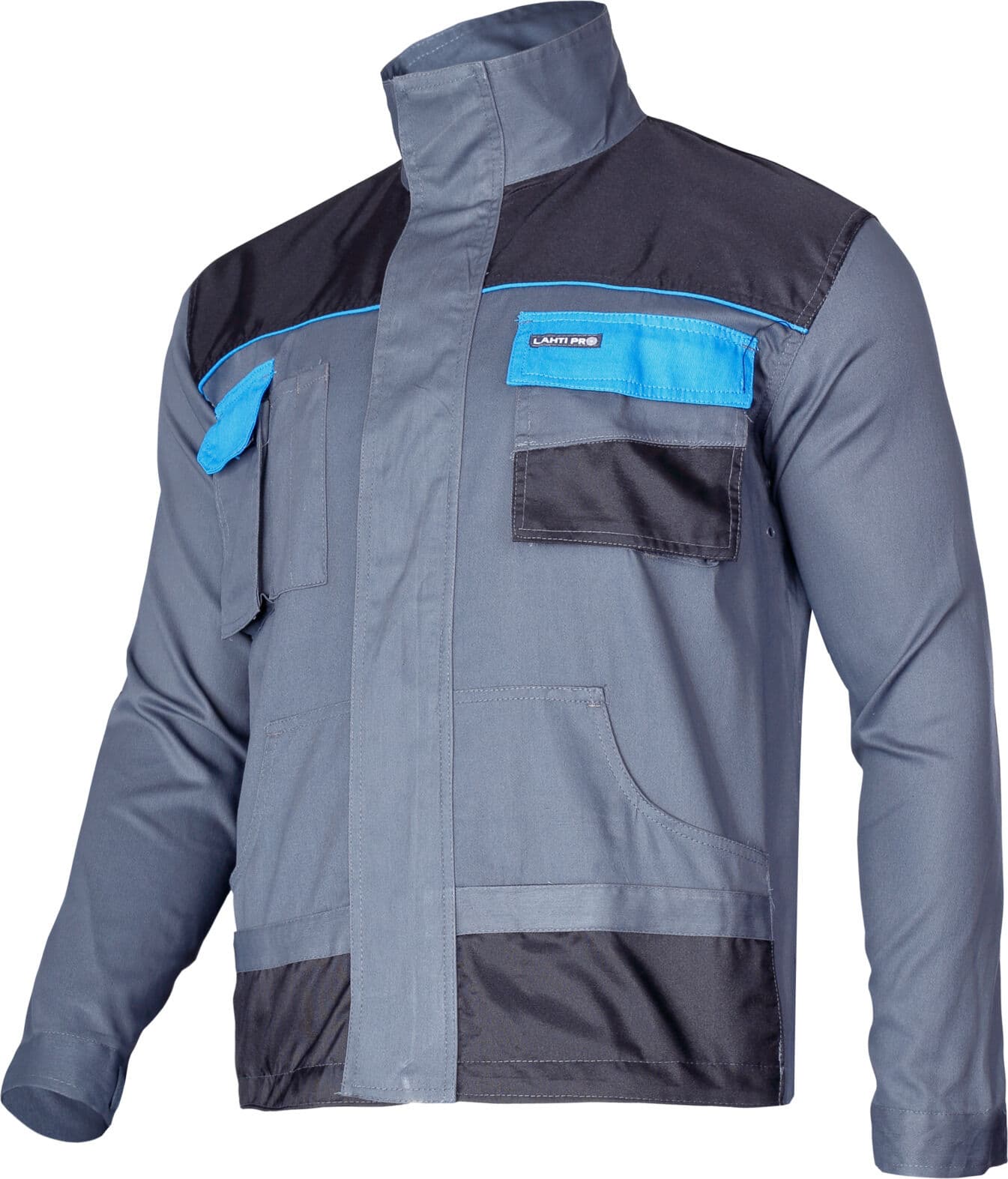 Lahti Pro delovna bluza, sivo-črna, 100% bombaž, 190g/m2, L (52)