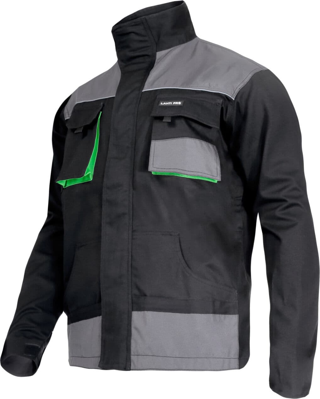 Lahti Pro delovna bluza črno-zelena, 100% bombaž, L (52)