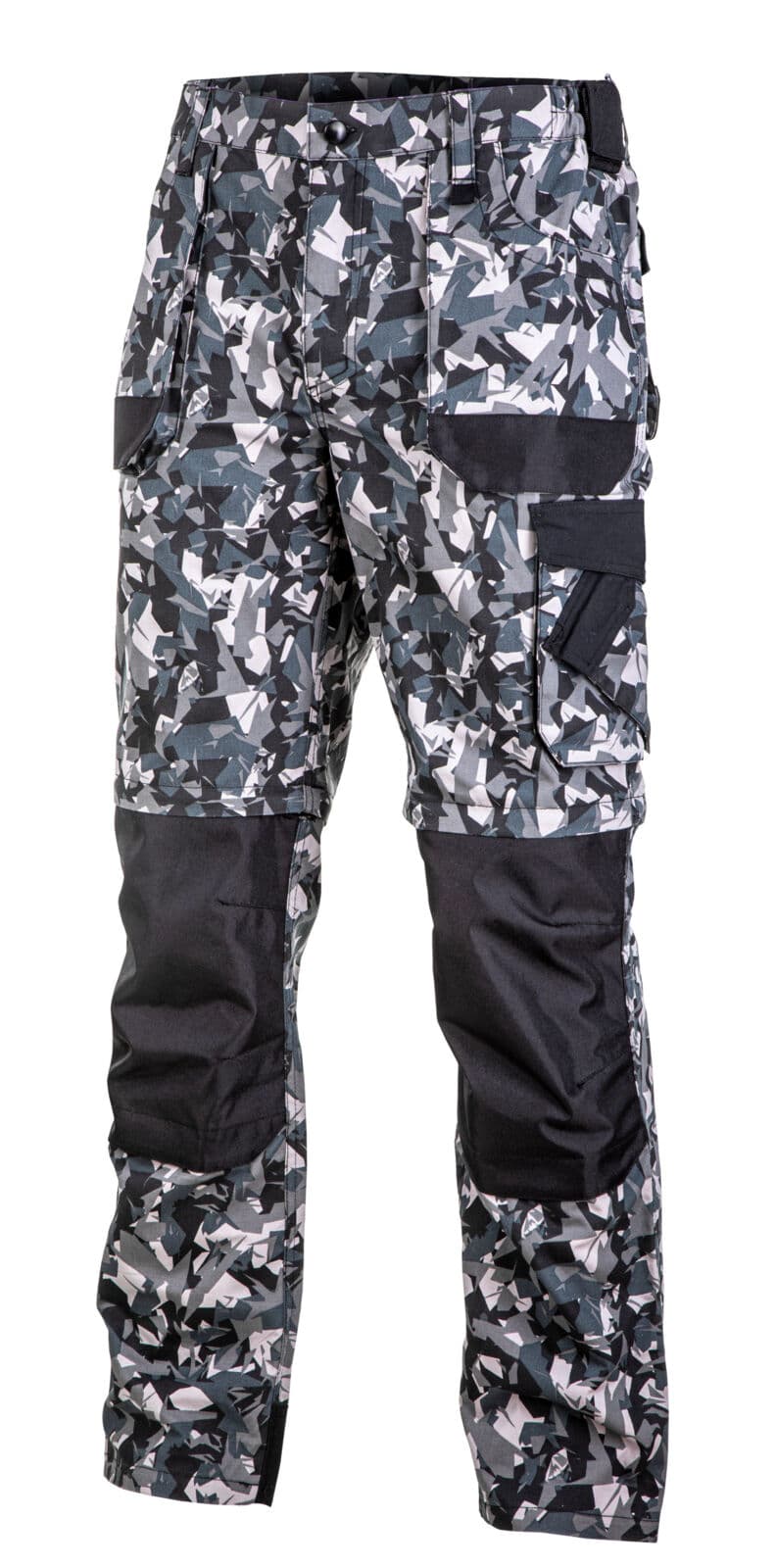 Delovne hlače Lahti Pro s snemljivimi nogavicami, sivo-črne, "2XL"