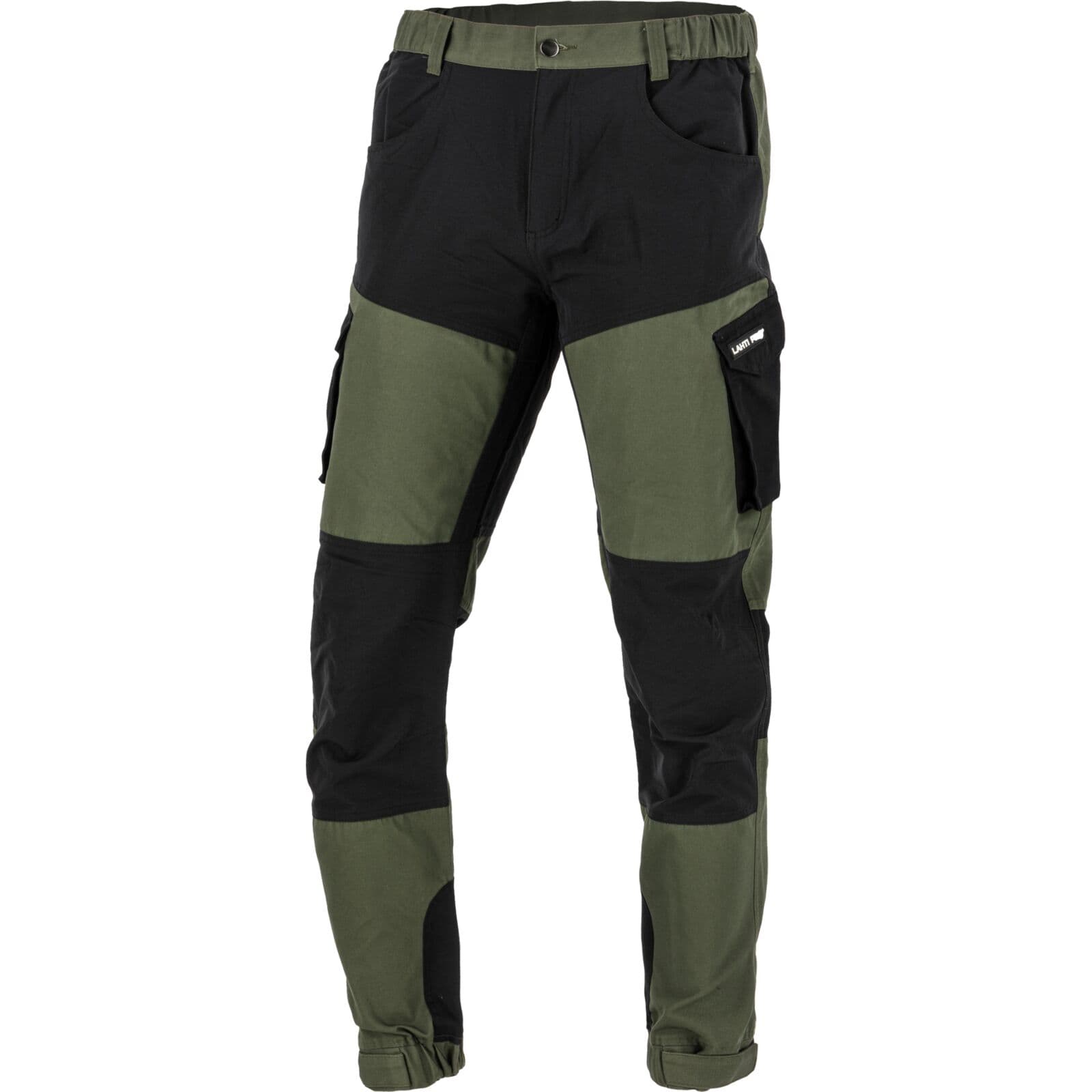 Delovne hlače Lahti Pro, zeleno-črne, 3XL, s stretch elementi