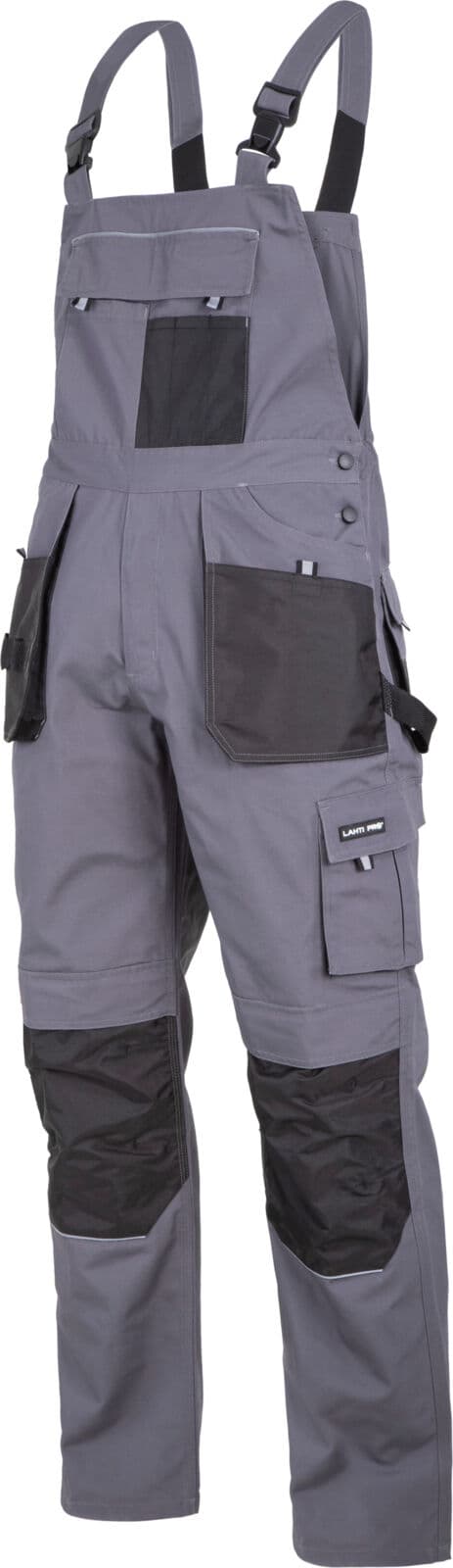Lahti Pro delovne ogrodniczki sive/črne, vel. 3XL (60)