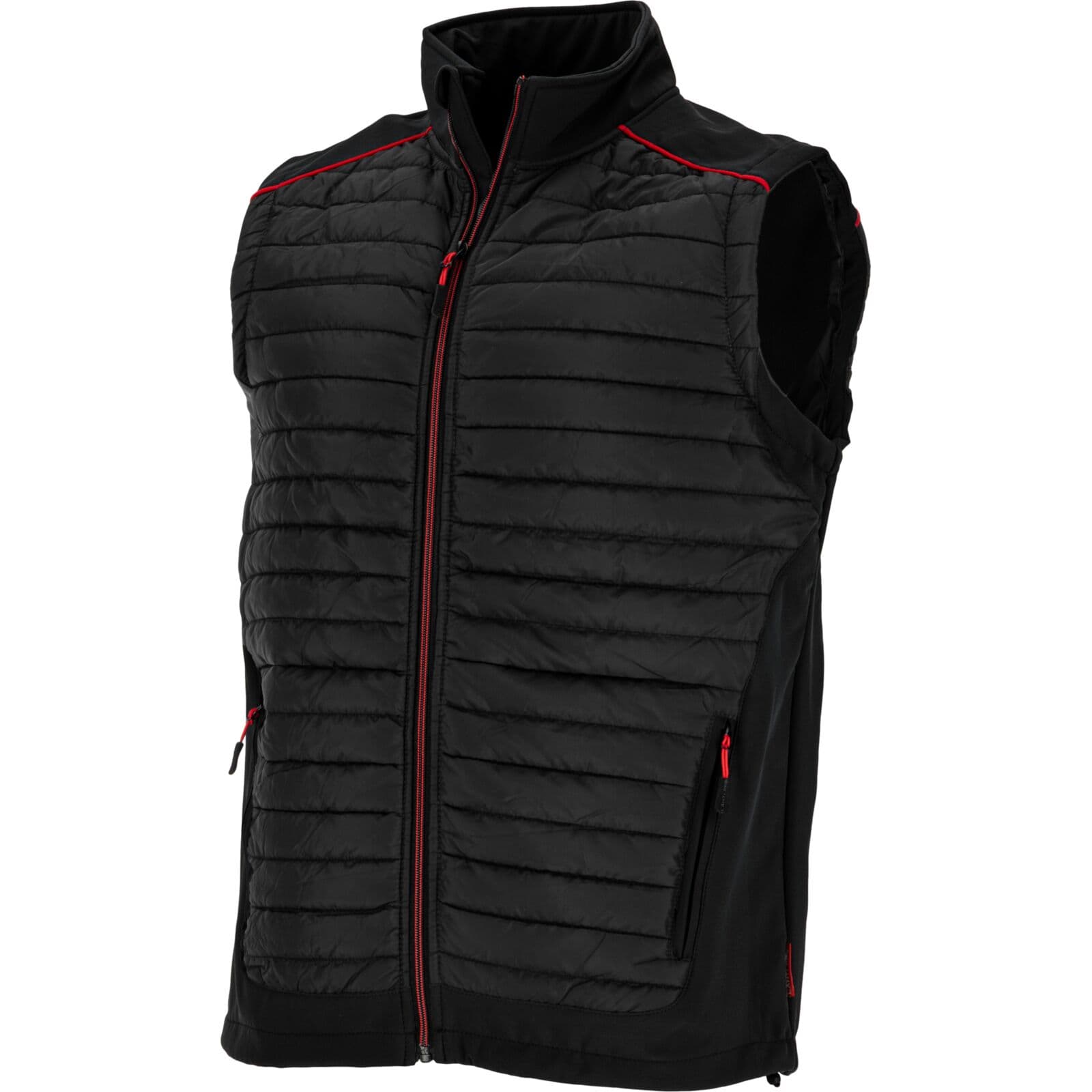 Lahti Pro Ociepljena delovna brezrokavnik črno/rdeč, 2XL