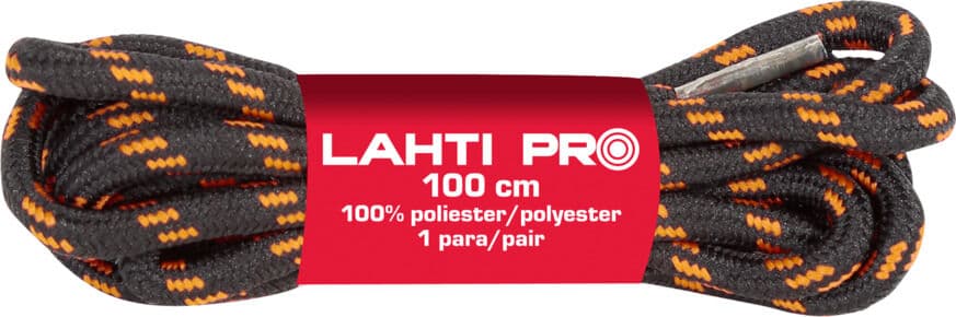 Lahti Pro okrogla črna/poudarjena šniranja 120 cm (10 parov)