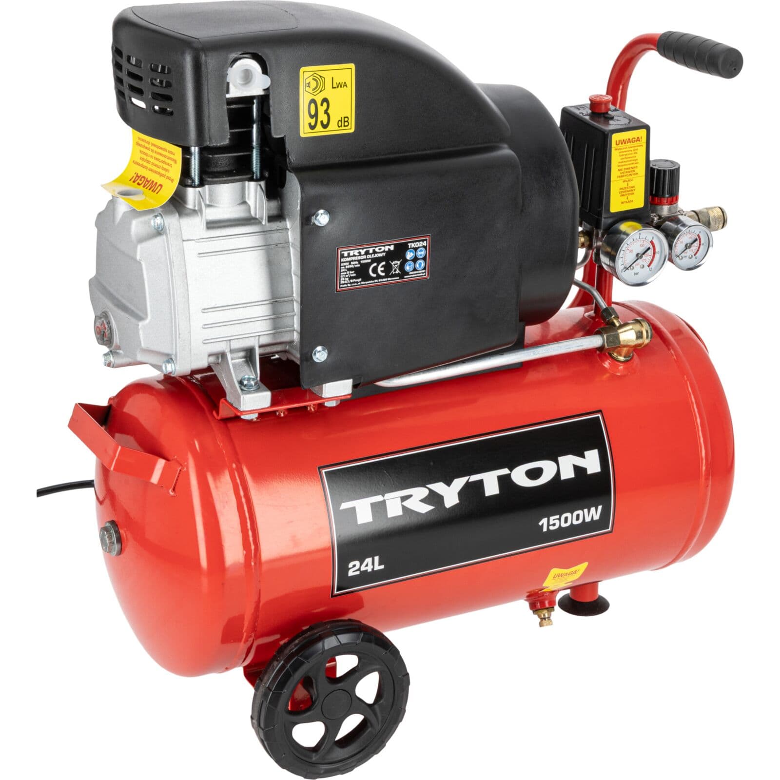Tryton oljni kompresor 24l, 1500W/2KM, 8bar, 206l/min