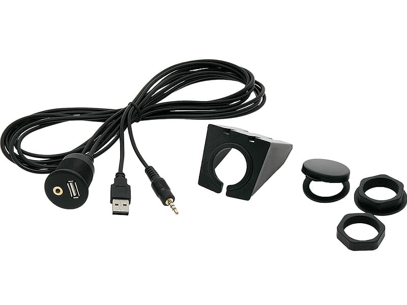 Avtomobilski adapter Blow USB + AUX z osnovo, 2m