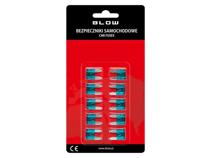 Blow Mini Avtomobilski Varovalka 15A – 10 kosov
