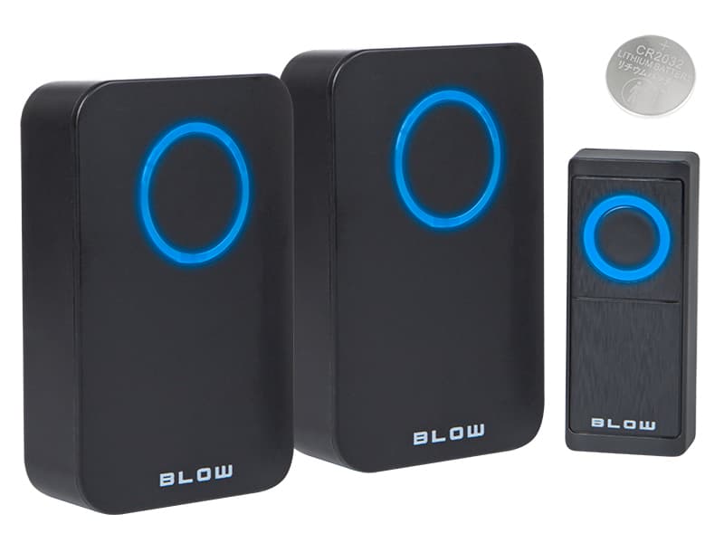 Blow DPB-12, brezžični zvonec, 2x sprejemnik, črn