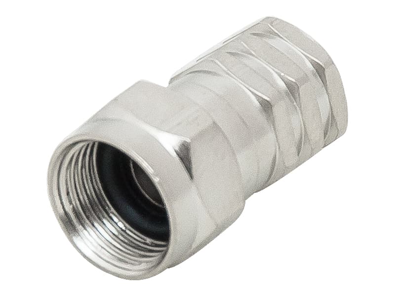 Blow SAT F konektor RG6 črni zacisni z tesnilom CU