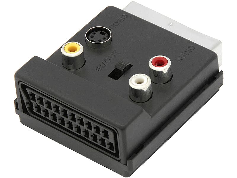Blow SCART razdelilec na SCART, 3x RCA, SVHS (z IN/OUT stikalom)