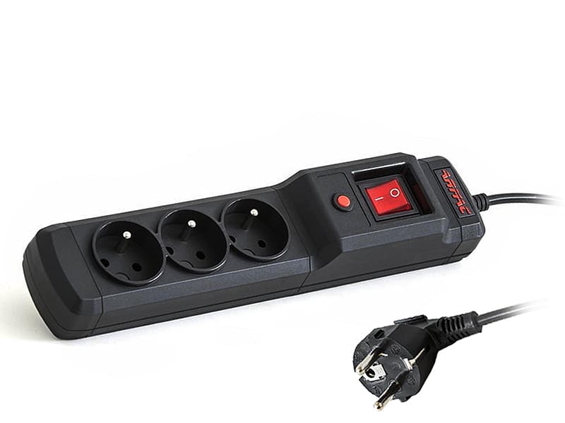 Over napetosti Blow Multi M3, 3 vtičnice, 3m kabel, črn