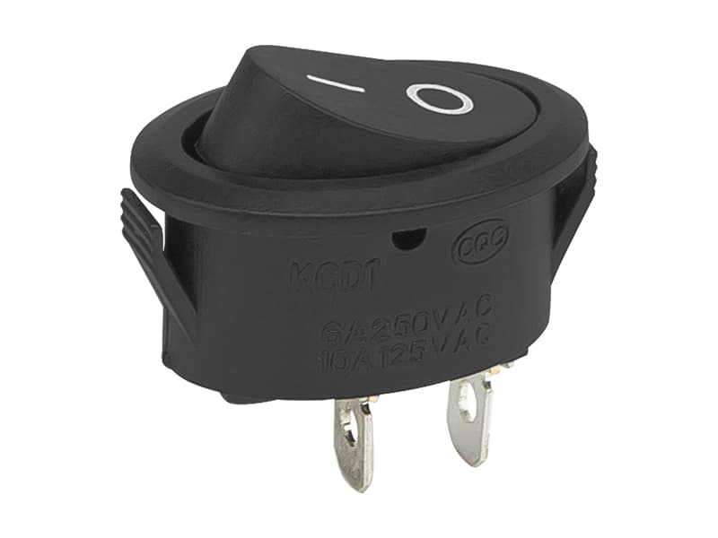Preklopno stikalo Blow MK1012O, rocker, črno, tip "0"