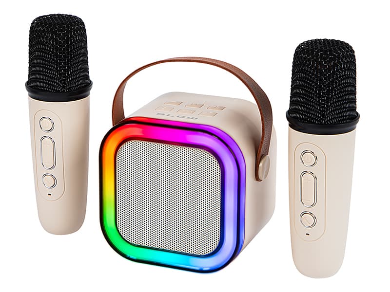 Blow Karaoke Bluetooth zvočnik z RGB osvetlitvijo in 2 mikrofona