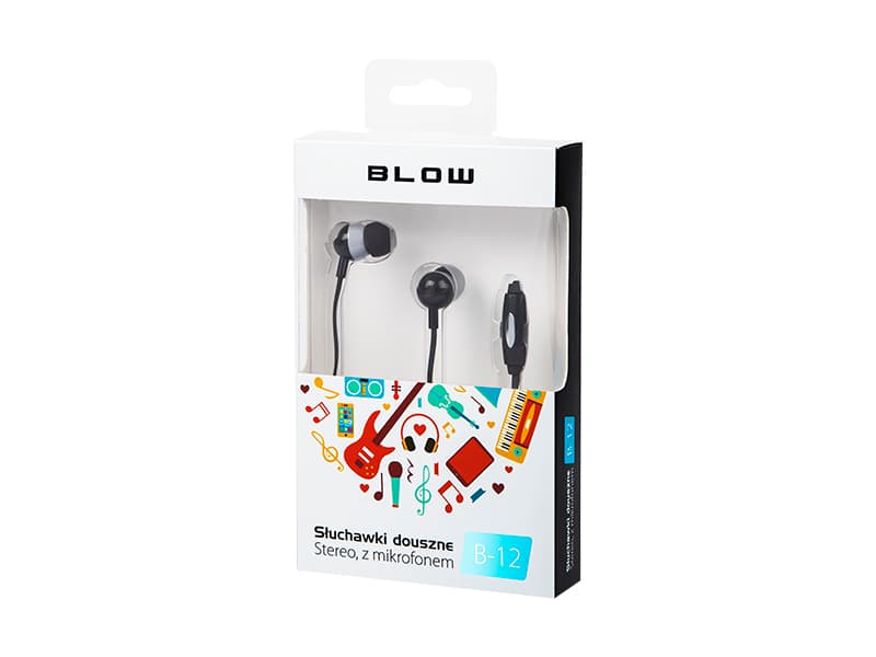 Blow B-12 črna in-ear slušalke z mikrofonom