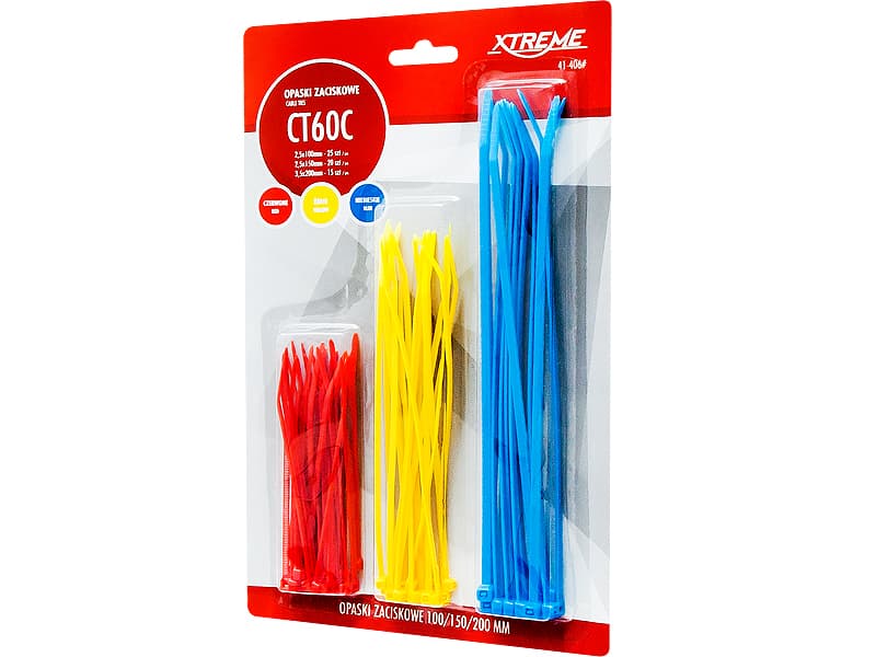 Blow Op 41-406# Večbarvne vezice za kable, komplet 60 kosov (2,5/3,5 mm)