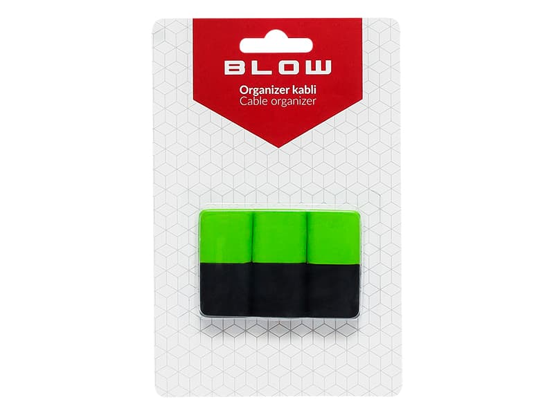 Organizer kablov Blow - navijalnik (6 kosov, zeleno/črn)