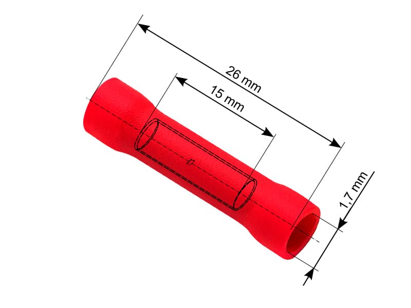 Kabelski konektor spojni izolirani, 1,7/26mm, 100 kosov - Blow