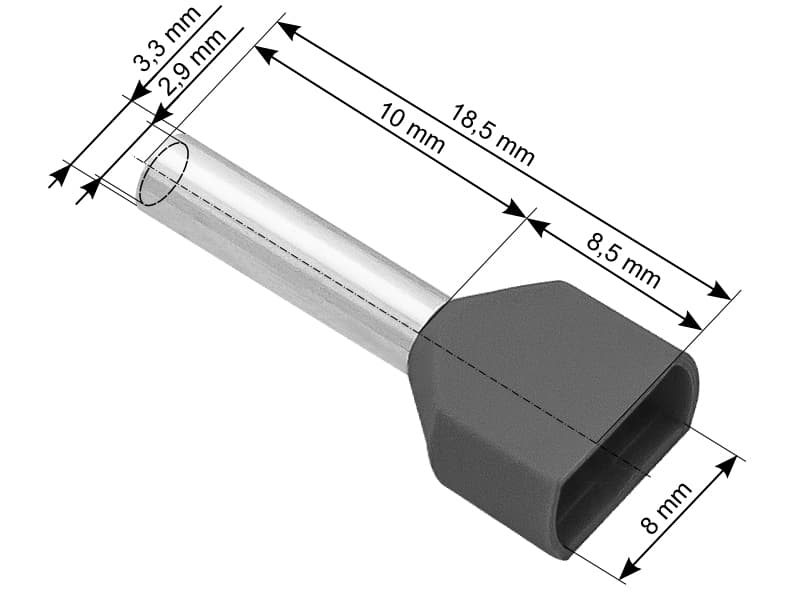 Blow Izoliran spojen kabel, 2x2,5mm², sivi, 100 kos