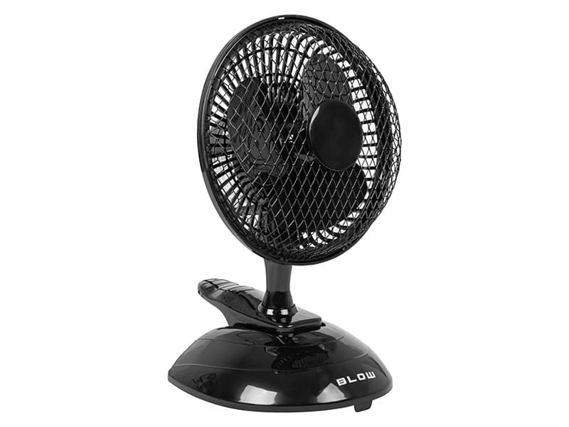 Blow namizni ventilator 6"/15cm s klipsom, 25W, 2v1, črn