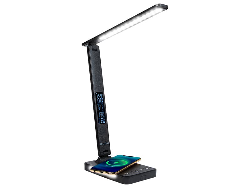 Blow Namizna LED svetilka LB-13 z indukcijo, ura, termometer