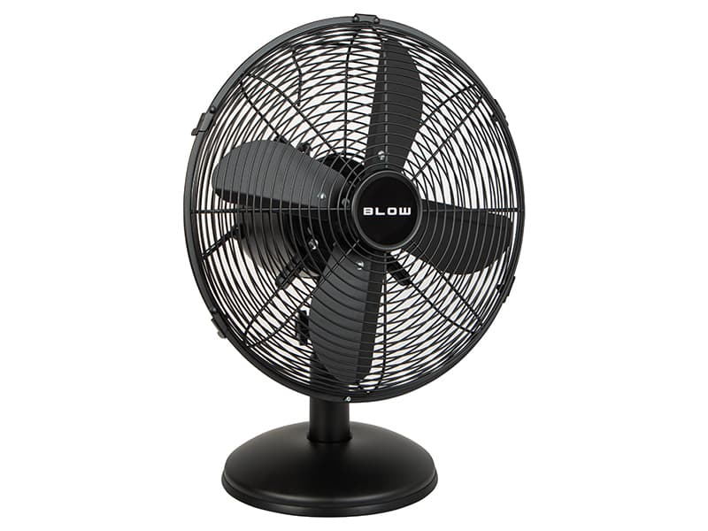 Namizni ventilator 30cm črn, kovinski