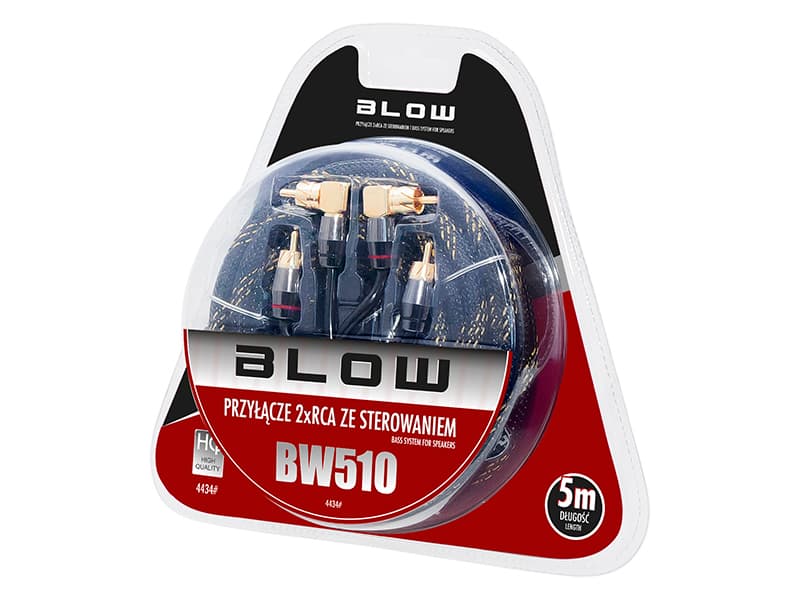 Blow 4434# 5m RCA kabel 2x 6mm kotni + upravljalni kabel