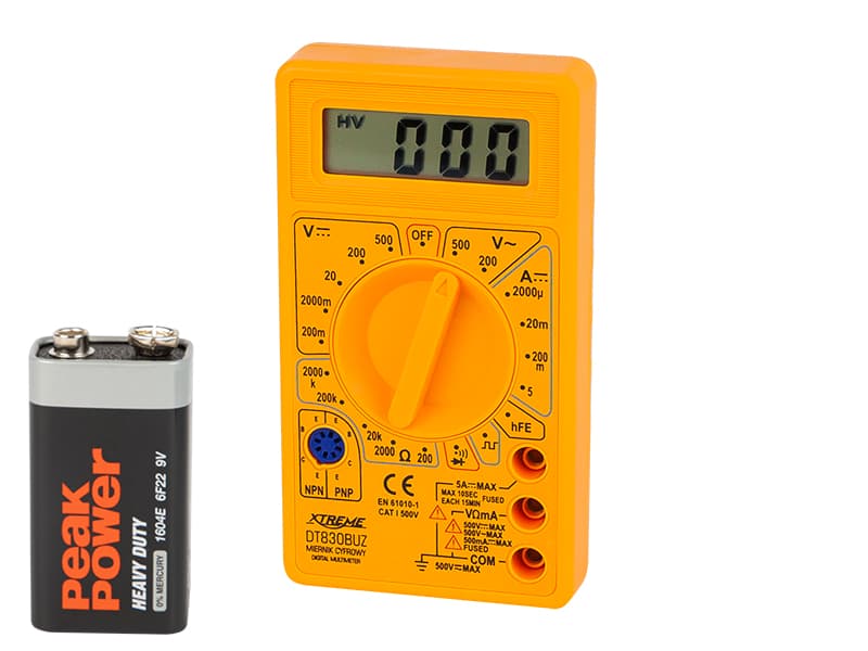 Blow DT830BUZ Xtreme: Digitalni multimeter, rumena