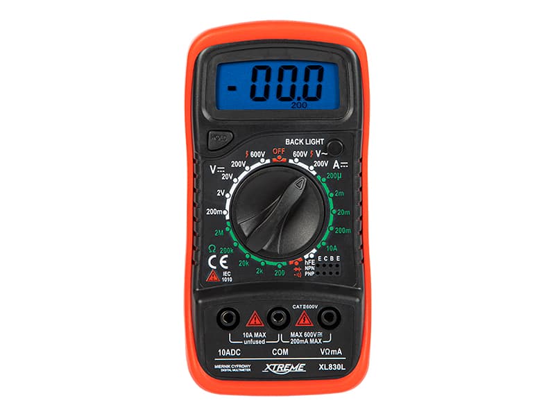 Digitalni multimeter Blow XL830L z osvetlitvijo in stojalom