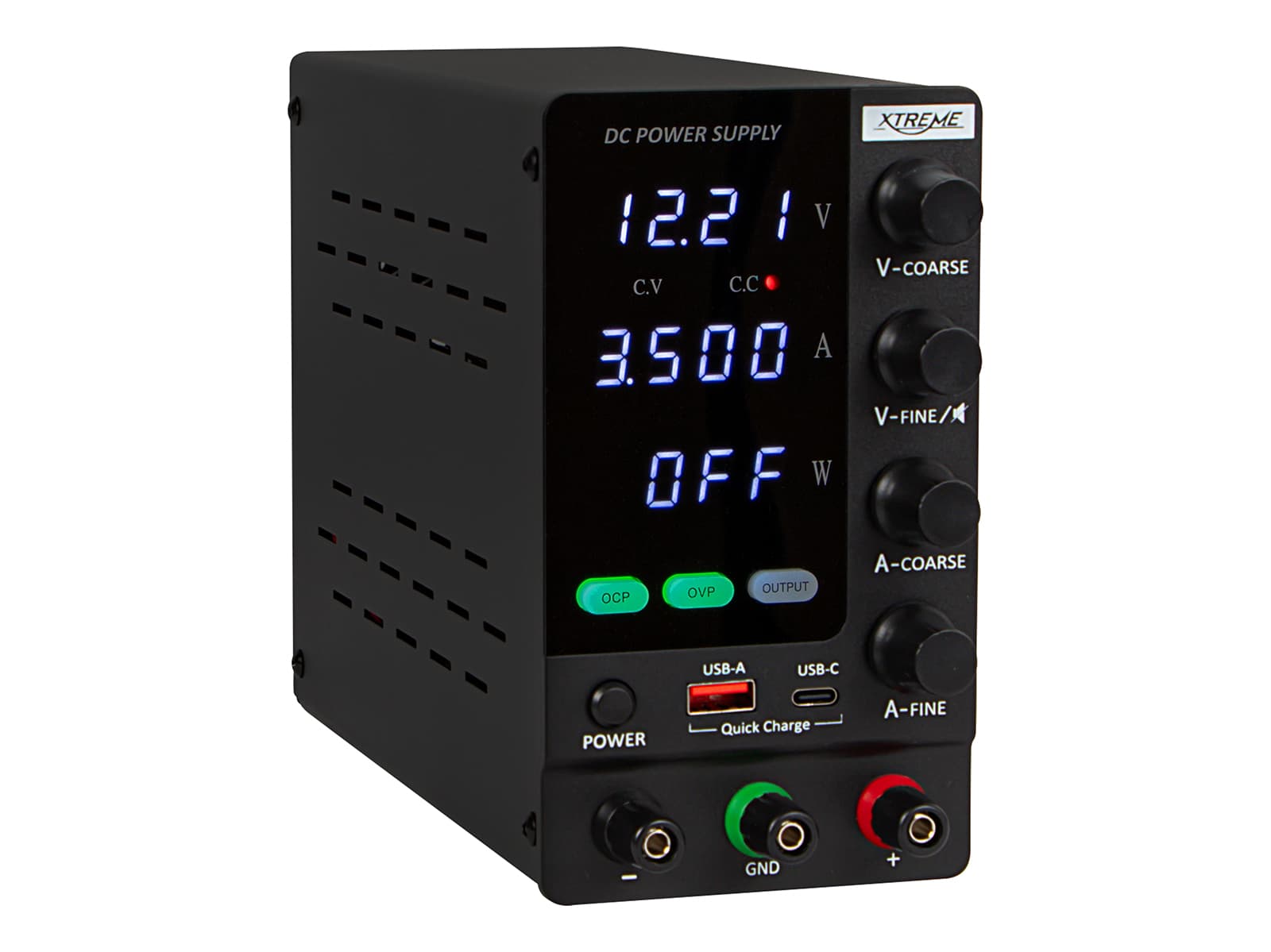 Blow SPS-C3010S: Laboratorijski napajalnik 30V/10A, črn