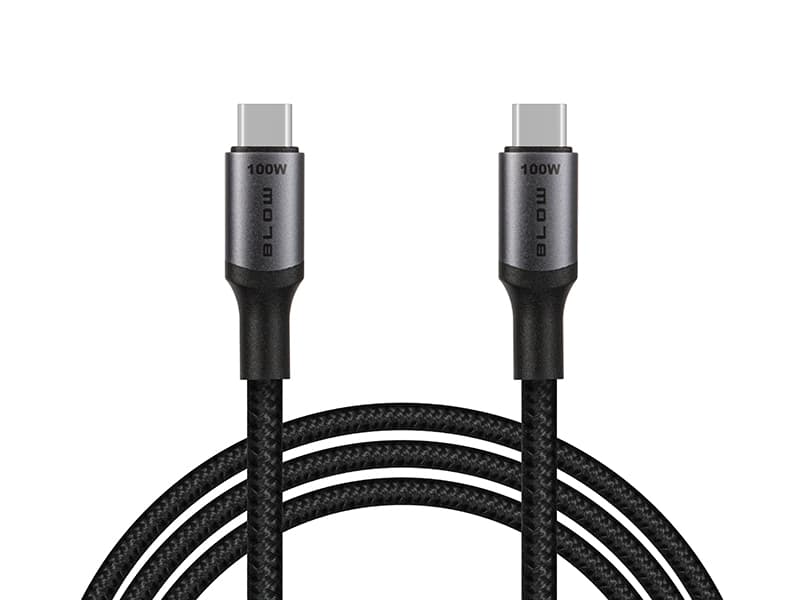 Blow USB-C - USB-C 2.0 kabel, 1 m, črna, 100W