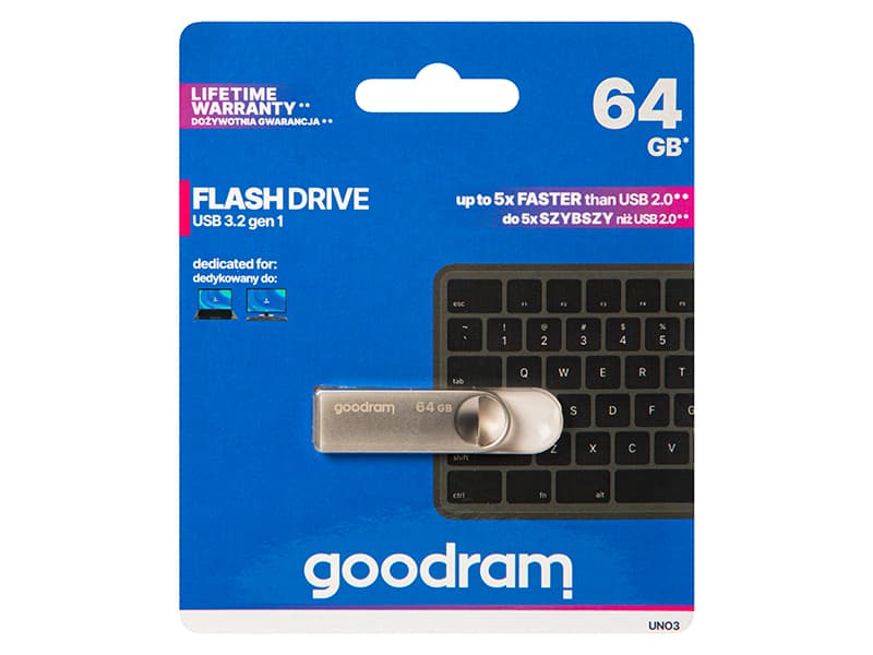 USB ključ GOODRAM 64 GB USB 3.2 Gen 1, kovinski