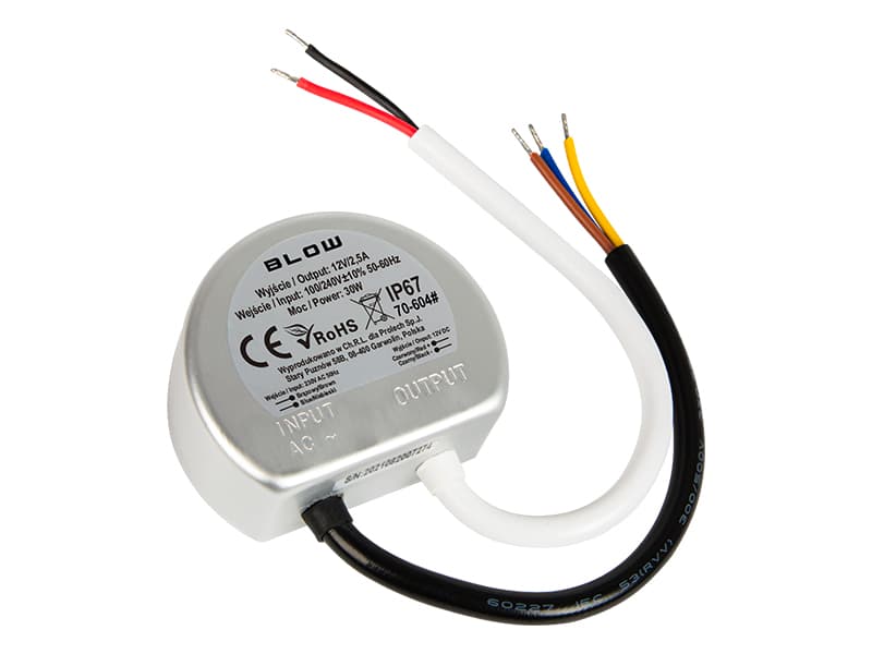 Blow 30W impulsni napajalnik, 12V, IP67, kovinski