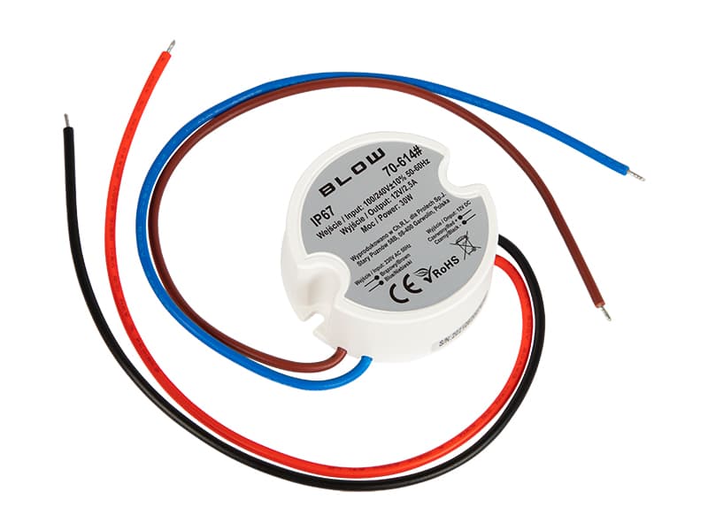 Blow 30W impulsni napajalnik, 12V, IP67, plastični