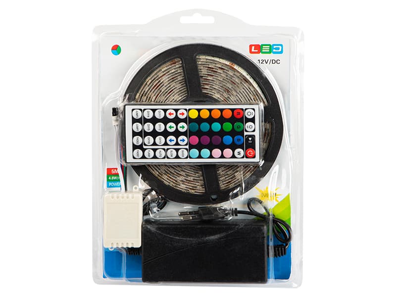 Blow LED RGB 5050 trak, 5m, vodoodporen, komplet z napajalnikom