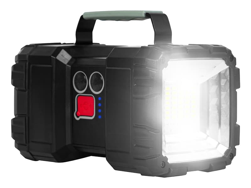 Polnilna LED svetilka Blow, šarperac, dvostranska s powerbank