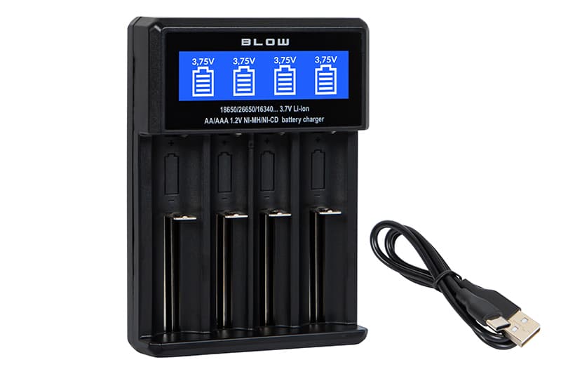 BLOW USB polnilnik XN-110 za 18650/AA/AAA z LCD