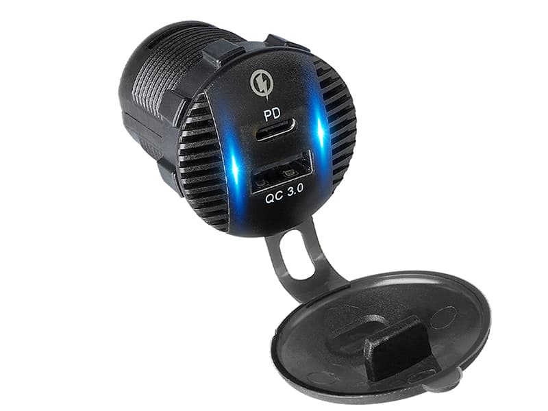 Blow montažna avto polnilnica USB-A + USB-C M18B