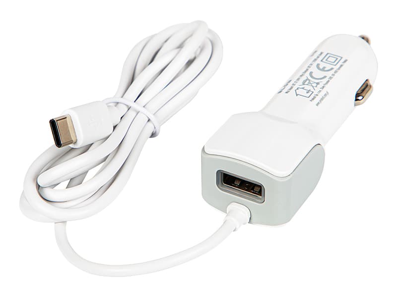 Avtomobilski polnilnik Blow USB-C + USB-A kabel, 2.1A