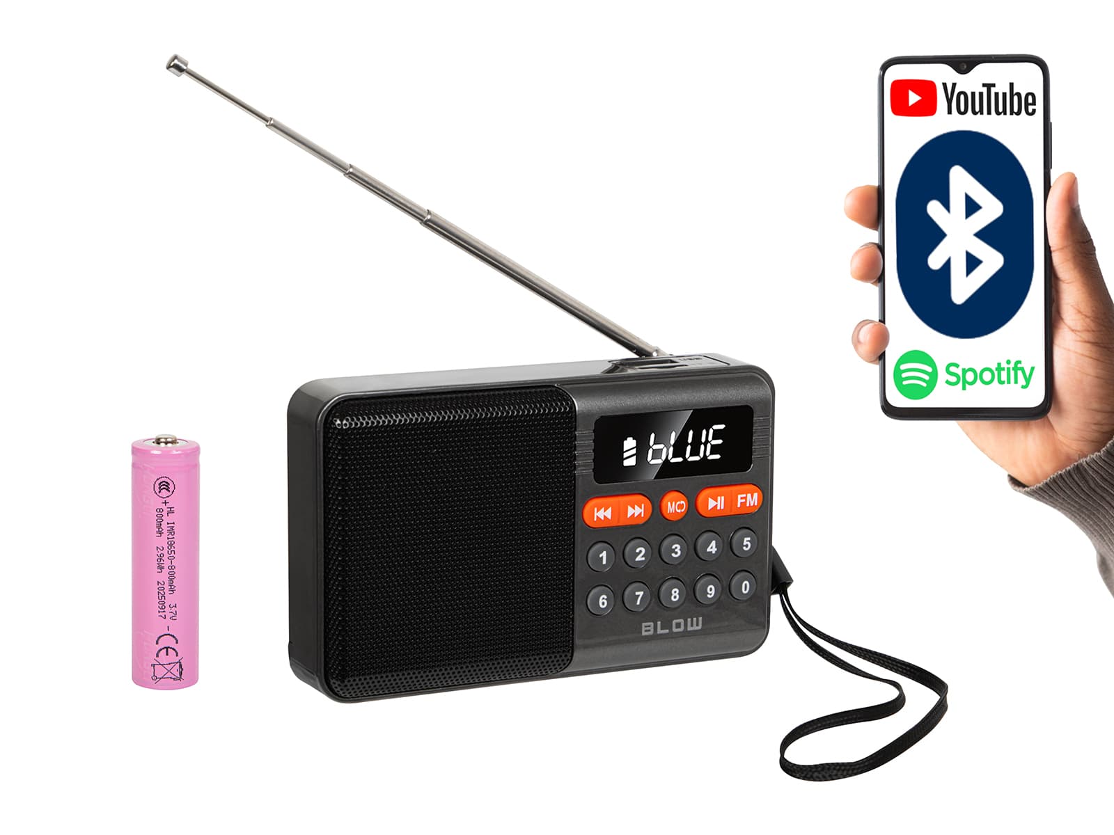 Prenosno radio AM/FM BT Blow RA18 Mini