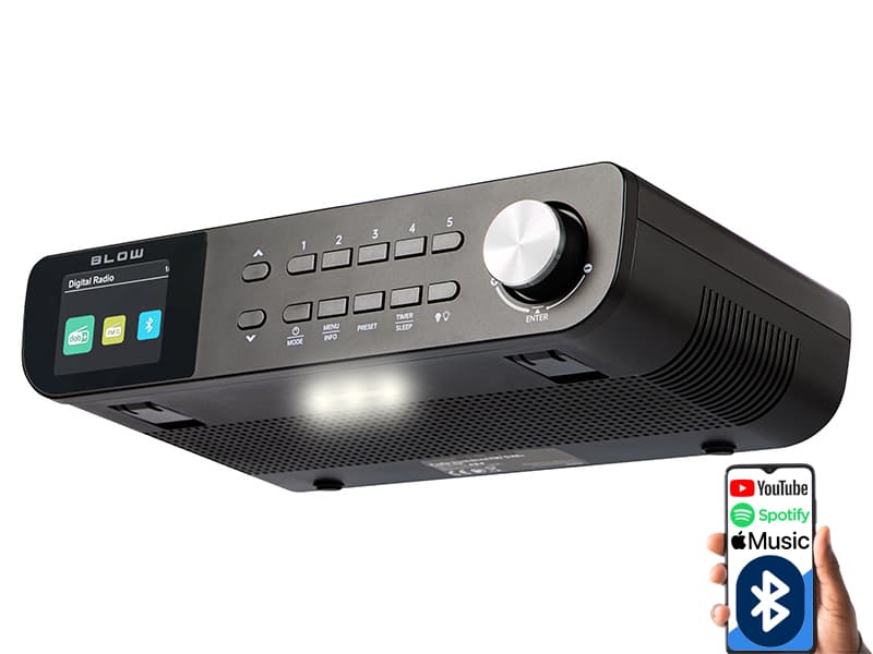 Kuhinjsko radio Blow RK1, FM/DAB+, Bluetooth, črno