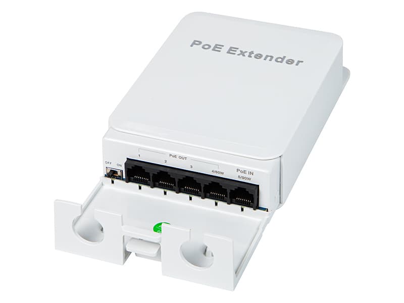 Blow Zunanji PoE produževalec 4-portni 100Mbs, IP66
