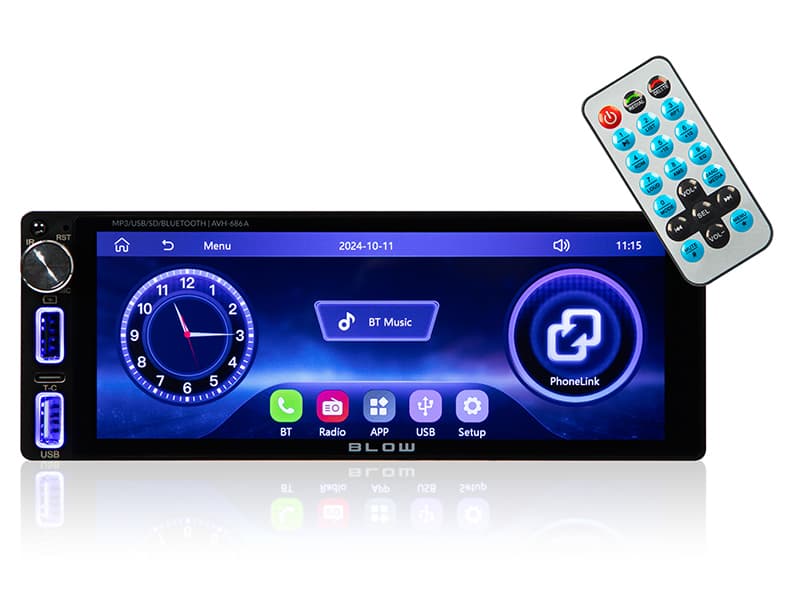 Avtoradio Blow AVH-686A RDS, MP3/USB/micro SD/Bluetooth